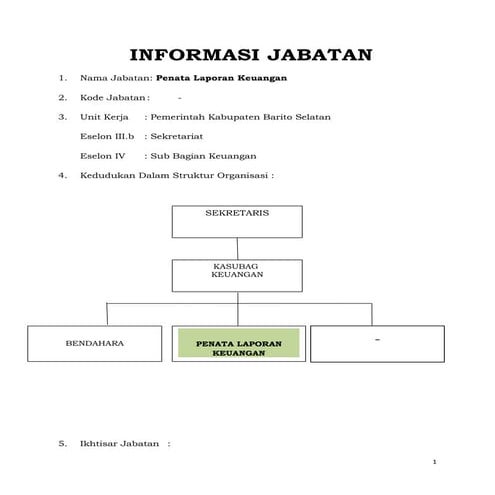 Anjab penata laporan keuangan