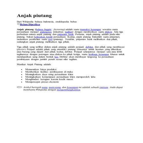 Ppt anjak piutang | PPTX