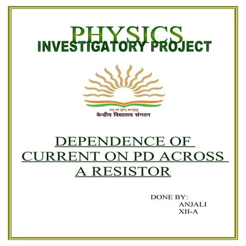 Physics investigatory project