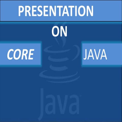 Core java | PPT