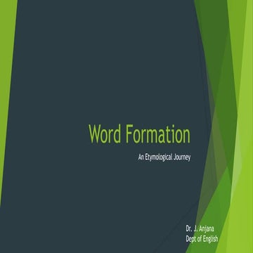Word formation processess in linguistics.