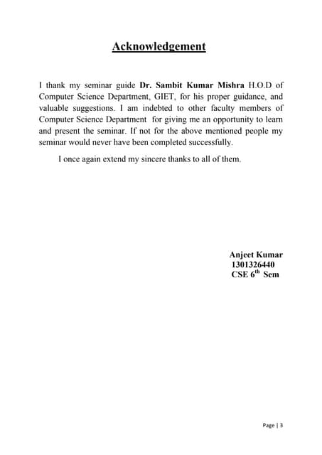 Seminar Report