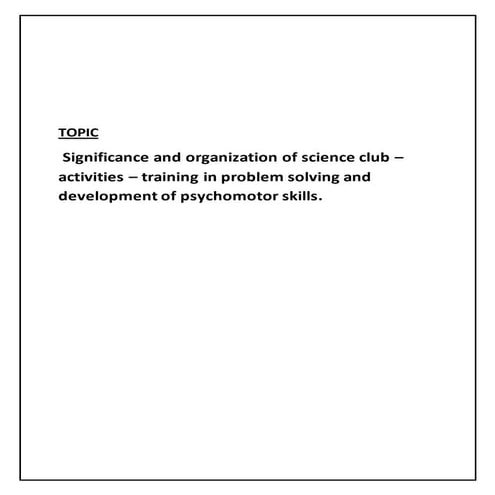 Science club | PPT