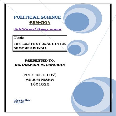 THE CONSTITUTIONAL STATUS OF WOMEN IN INDIA | PDF
