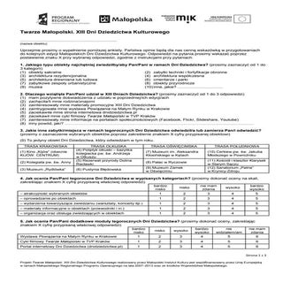 Ankieta Twarze Małopolski XIII Dni ...