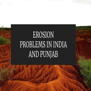 erosion problems in india and punjab 