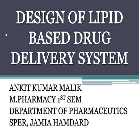 Ankit lipid dds