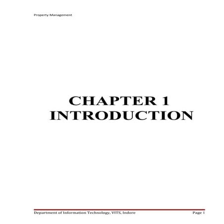  major project report Property Management