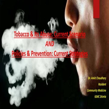 Tobacco & Its Abuse: Current Scenario AND Policies & Prevention: Current Stra...