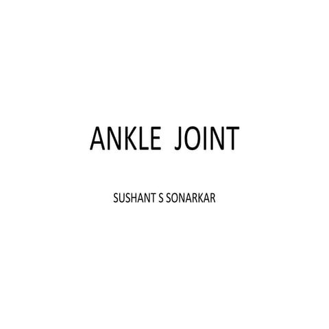 Ankle anatomy