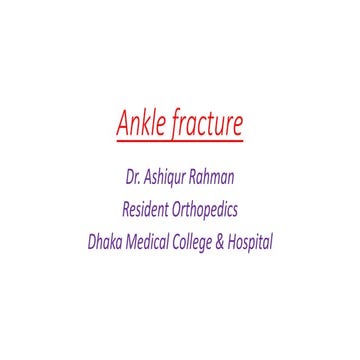 Ankle fracture