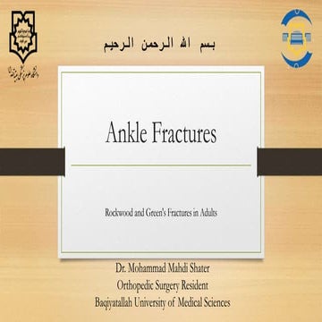 Ankle fracture