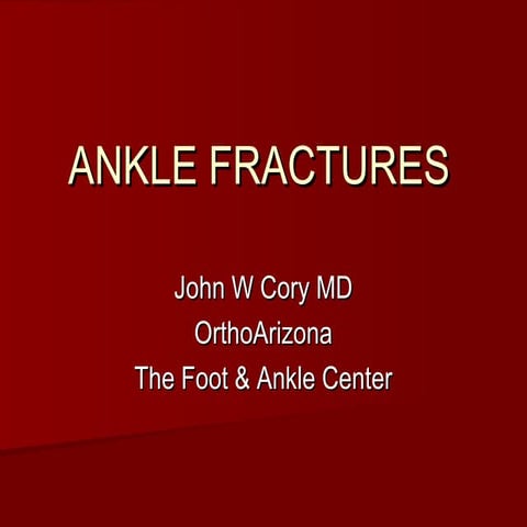 Ankle fractures
