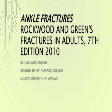 Ankle fractures 