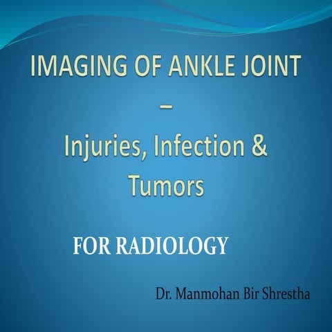 Ankle joint pathology imaging