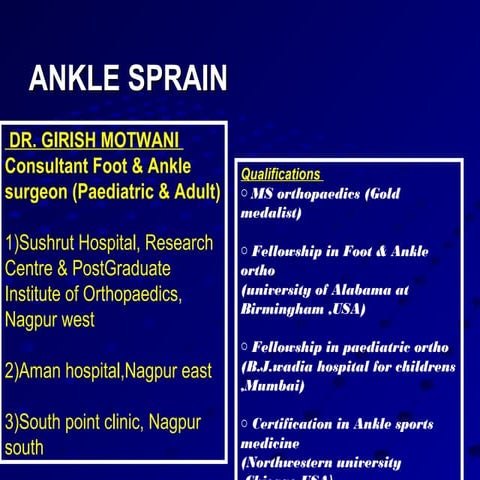 Ankle sprains