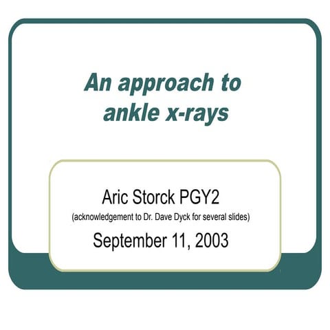 Ankle xrays
