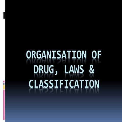 Drugs classification, laws, types