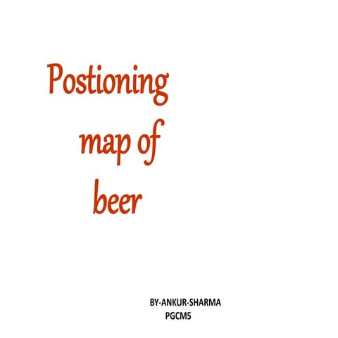 positioning map of beer 