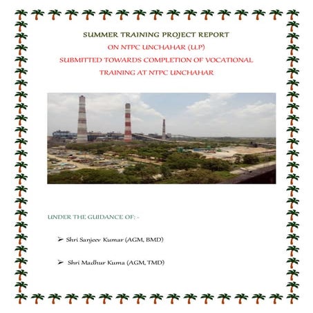 NTPC MECANICAL  SUMMER REPORT