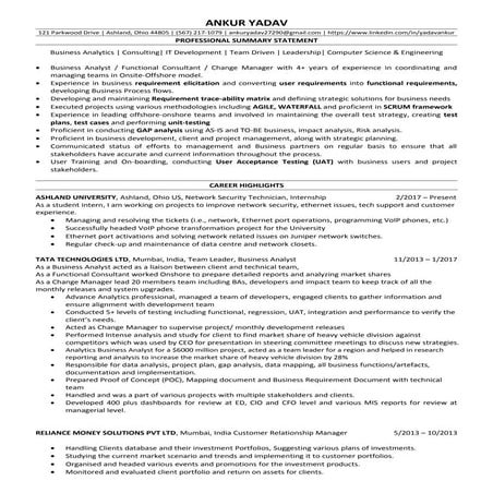 Ankur yadav / Business Analytics / Resume