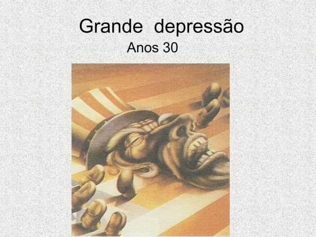Análise da grande depressão anos 30