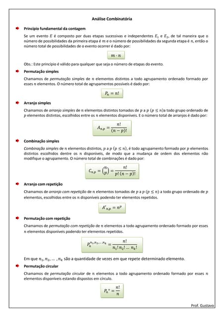 Análise combinatória