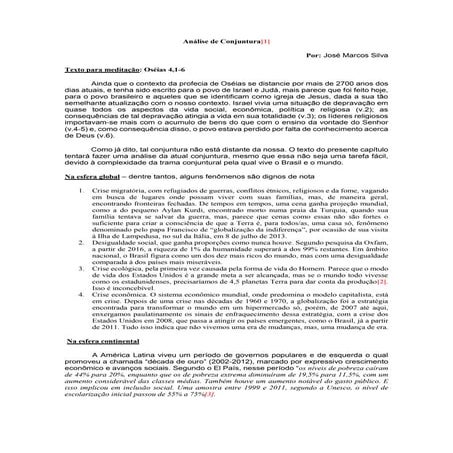 Análise de Conjuntura - José Marcos Silva  