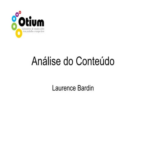 AnáLise Do ConteúDo Slides