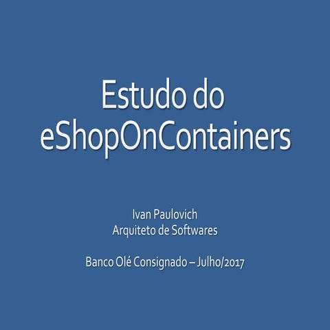 Estudo do eShopOnContainers