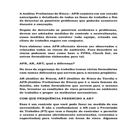 Análise preliminar de risco