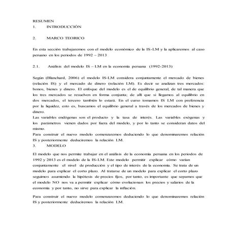 El modelo is lm | DOC