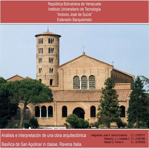 Análisis arquitectónico Basílica San Apolinar in Classe