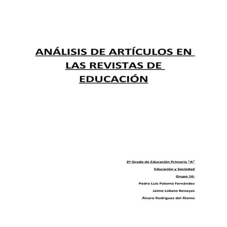 Análisis artículos 