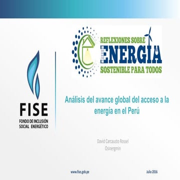 Análisis avance global del acceso energía en Perú