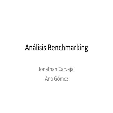 Análisis benchmarking