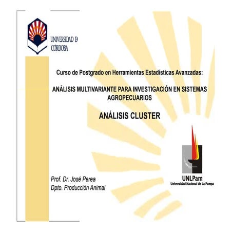 Análisis cluster en sistemas agropecuarios