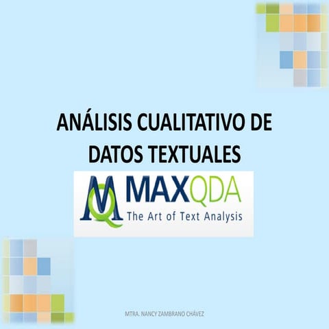 Análisis cualitativo de datos textuales.1parte