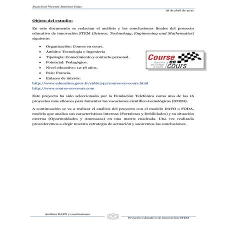 Análisis proyecto de educación