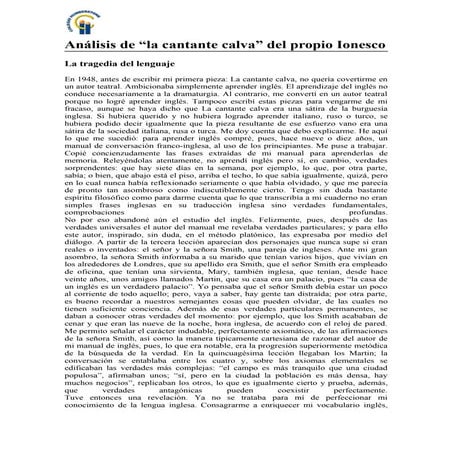 La cantante calva, analisis | PPTX