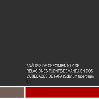 Análisis de crecimiento papas