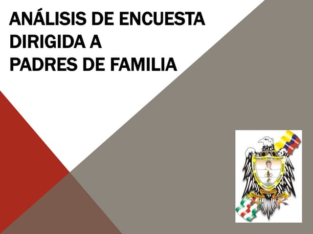 Análisis de encuesta dirigida a padres de familia