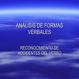 Análisis de formas verbales