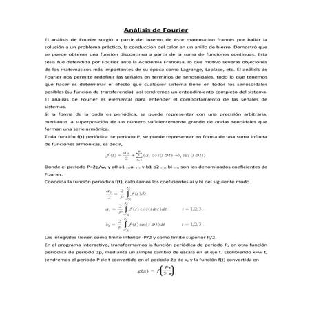 Análisis de fourier