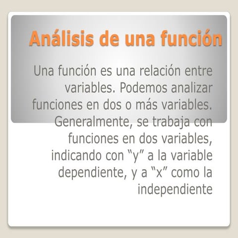 Análisis de funciones