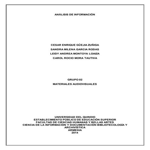 ANALISIS DE INFORMACION