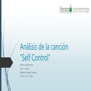 Análisis de la canción Self Control (1).pptx