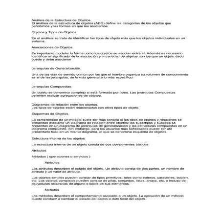 Análisis de la estructura de objeto1