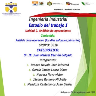 Análisis de la operación (los diez ...