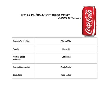 Analisis De Comercial De Coca Cola